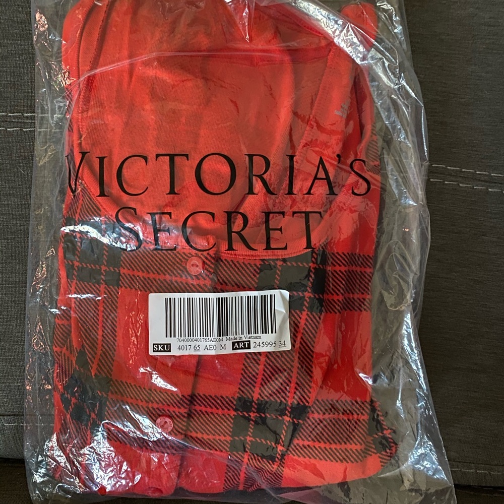 Victorias Secret Pink Christmas Pajamas onesie.